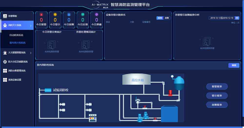 智慧消防設備數據采集界面